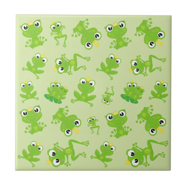 Carreau Motif de grenouille, Grenouilles mignonnes, Grenou (Devant)