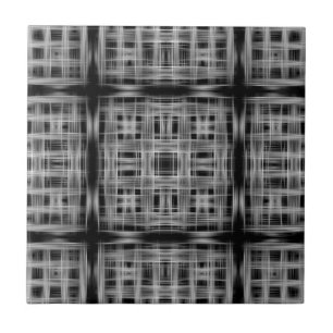 Carreau Motif de grille noir et blanc