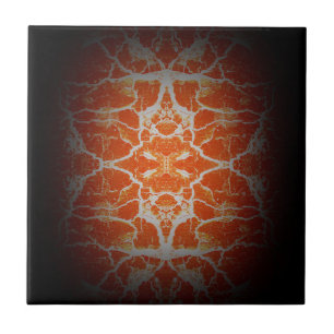 Carreau Motif de kaléidoscope orange