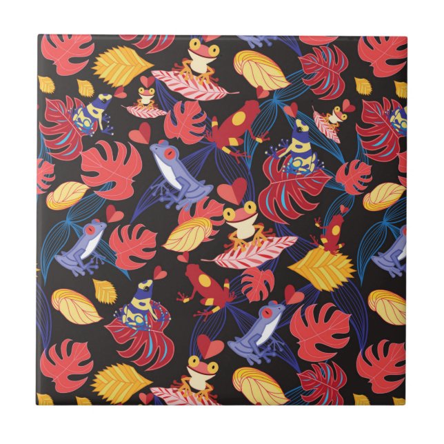 Carreau Motif De La Grenouille Amoureuse (Devant)