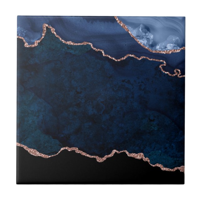 Carreau Motif de la Parties scintillant d'âge bleu de minu (Devant)