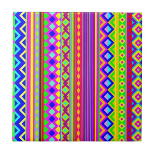 Carreau Motif de la texture psychédélique ethnique