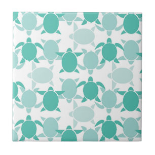 Carreau Motif de la tortue Turquoise