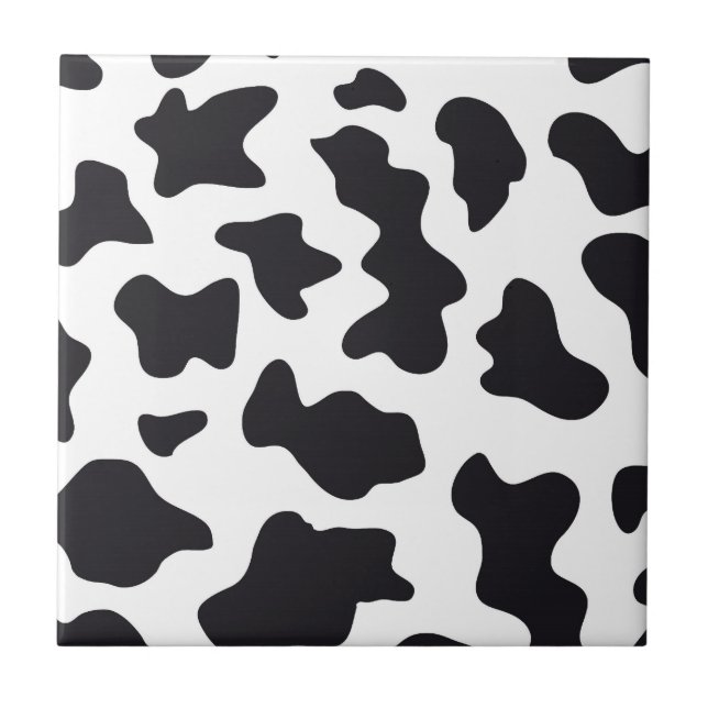 Carreau Motif de la vache laitière noire et blanche MOO Im (Devant)