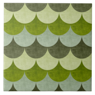 Carreau Motif de l'échelle de dragon à bascule vert