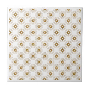 Carreau Motif de médaillon moderne Small Gold Star