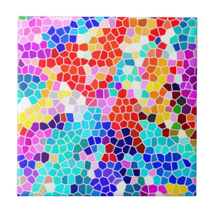Carreau Motif de mosaïque coloré vibrant