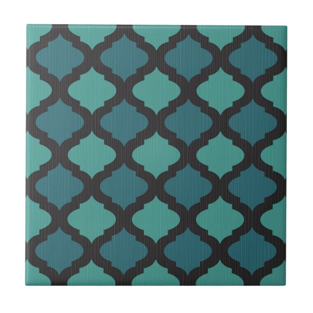 Carreau Motif de mosaïque dans le style arabe (Devant)