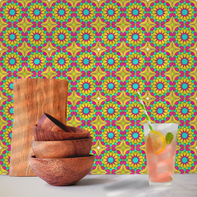 Carreau Motif de mosaïque marocaine Spring Fling (Créateur téléchargé)