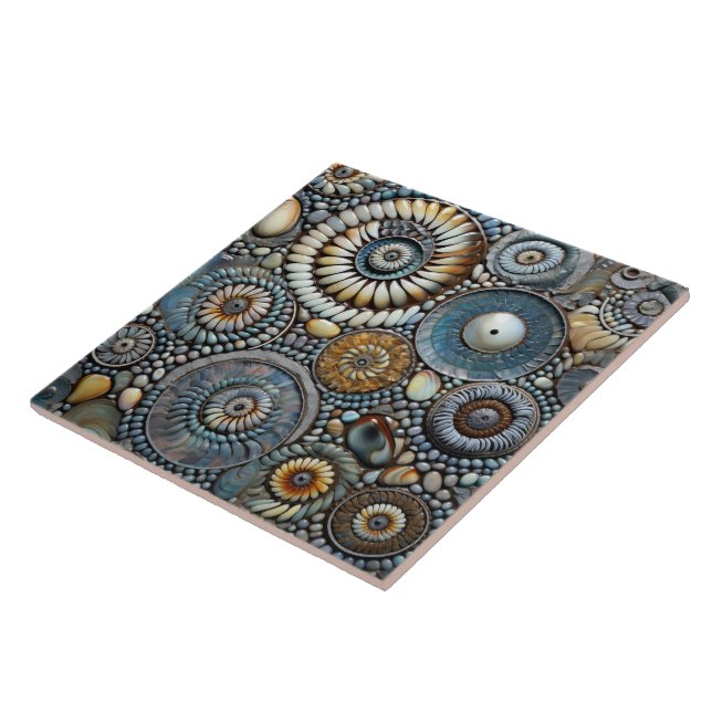 Carreau Motif de Noël bleu (Côté)