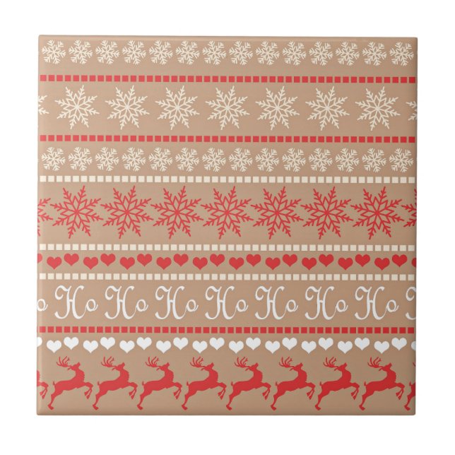 Carreau Motif de Noël populaire (Devant)