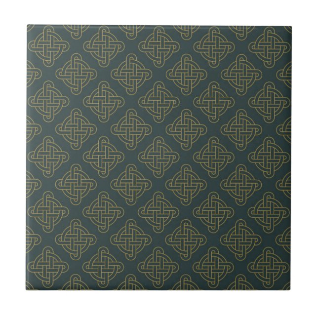 Carreau Motif de noeud celtique élégant (Devant)