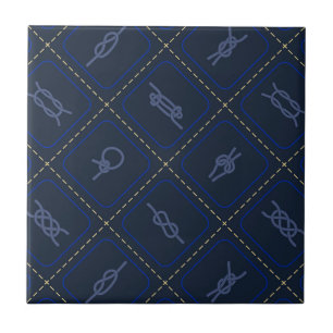 Carreau Motif de noeud de corde marine