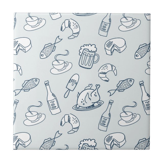 Carreau Motif de nourriture (Devant)