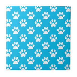Carreau Motif de pattes bleues et blanches