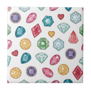 Carreau Motif de pierre précieuse coloré (3)