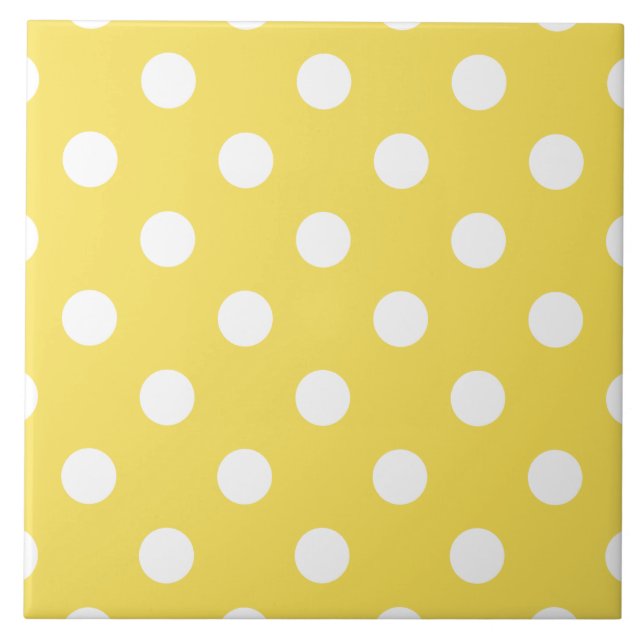 Carreau Motif de pois jaune (Devant)
