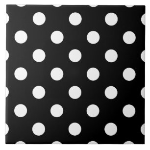 Carreau Motif de pois noir et blanc