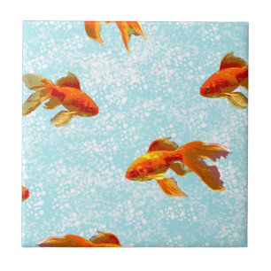 Carreau motif de poisson d'or