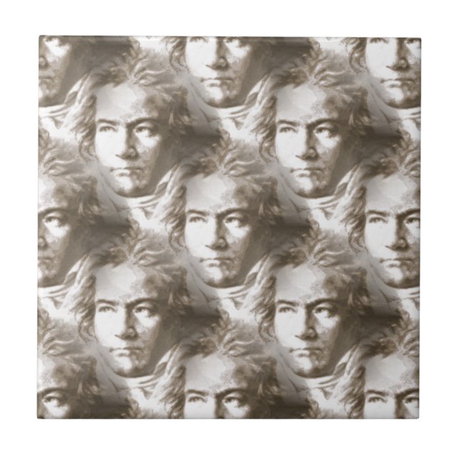 Carreau Motif de portrait Beethoven (Devant)