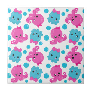 Carreau Motif de poulpe, poulpe mignonne, Animaux de mer
