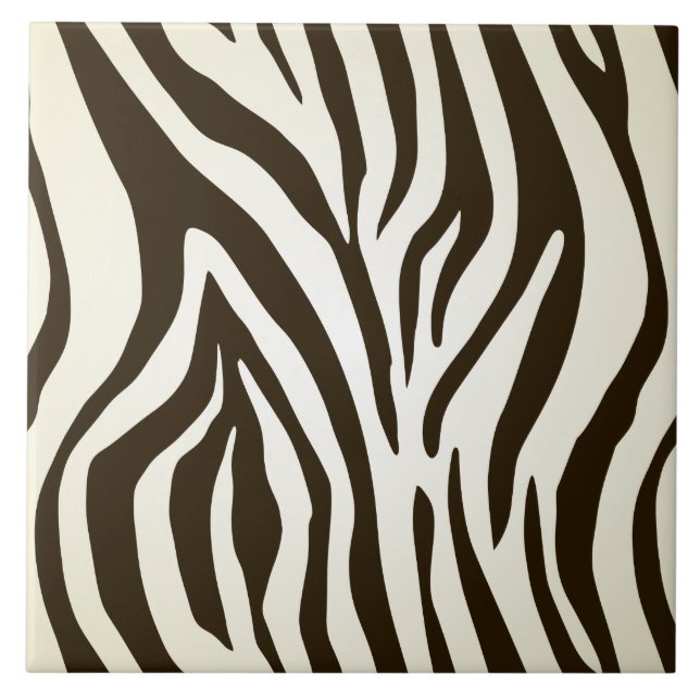 Carreau Motif de rayures d'impression de peau de zèbre (Devant)