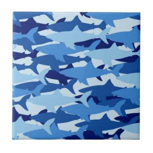 Carreau Motif de requin bleu