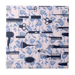 Carreau Motif de rose de bleu de soin de beauté