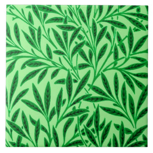 Carreau Motif de saule de William Morris, vert de jade