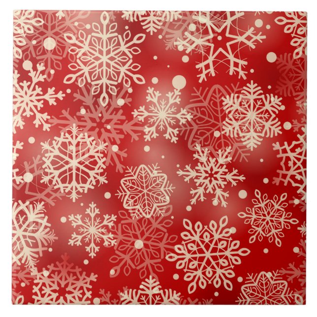Carreau Motif de snowflakes (Devant)