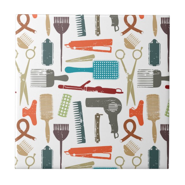 Carreau Motif de soins capillaires (Devant)
