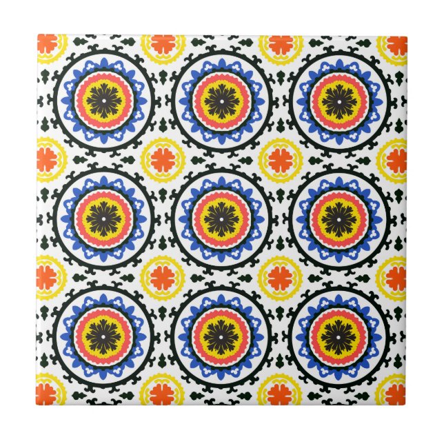 Carreau Motif de Suzani (Devant)