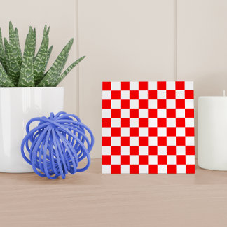 Carreau Motif de tableau croate rouge blanc moderne