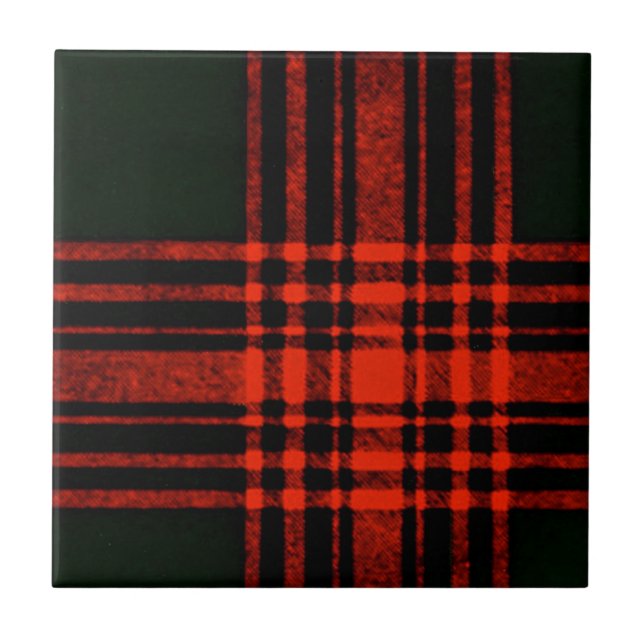 Carreau Motif de Tartan Plaid Chasse aux Menzies antiques (Devant)