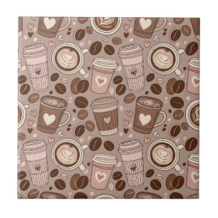 Carreau Motif de tasse à café cosy (6)