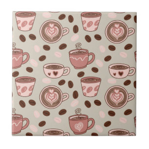 Carreau Motif de tasse à café cosy (9)