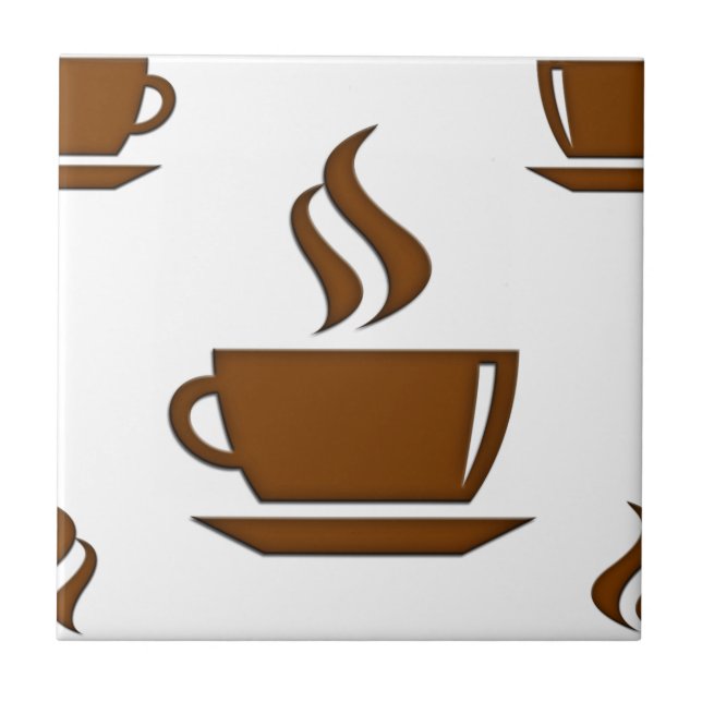 Carreau Motif de tasse de café (Devant)