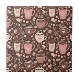 Carreau Motif de tasse de café cosy (2)