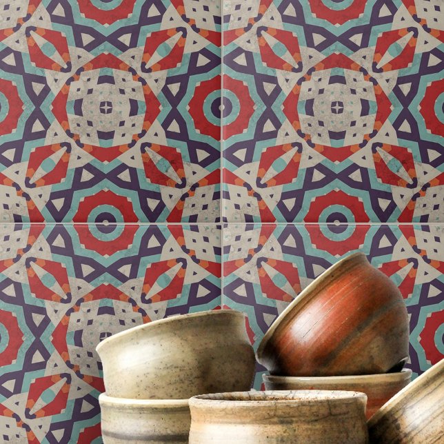 Carreau Motif de texture en pierre de mosaïque géométrique (Créateur téléchargé)