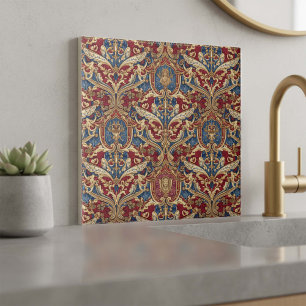Carreau Motif de travail de défilement héraldique baroque 