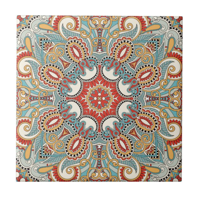 Carreau Motif de tuile de Mandala (Devant)