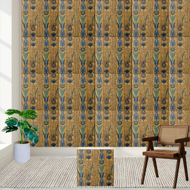 Carreau Motif de tuile majestueux égyptien de renouveau (Majestic Egyptian Revival Tile Pattern)