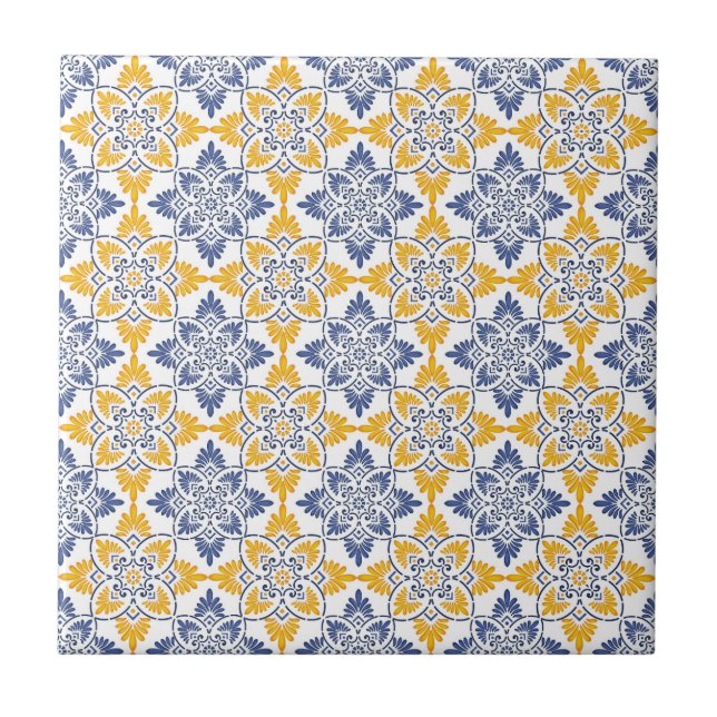 Carreau Motif de tuiles portugaises (Devant)