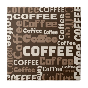 Carreau Motif de typographie de café vintage (1)