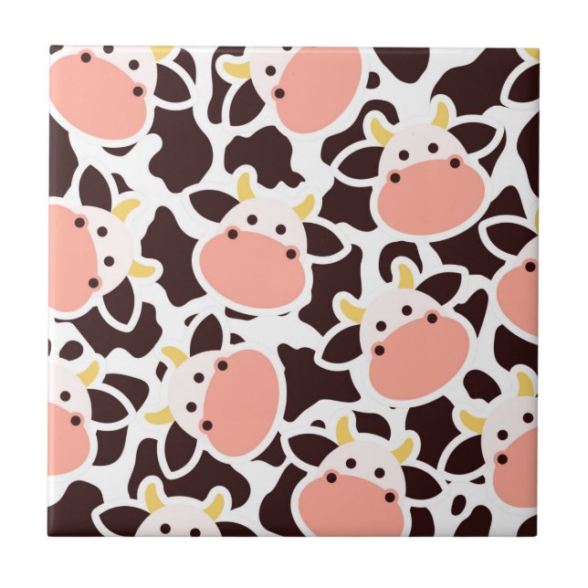 Carreau Motif de vache mûre (Devant)