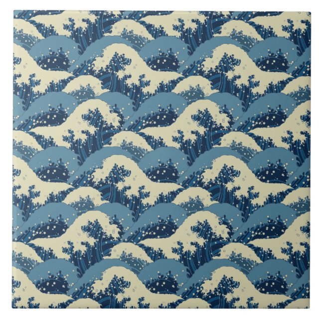 Carreau Motif de vague japonais (Devant)