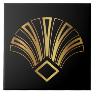 Carreau Motif de ventilateur Art Déco de luxe