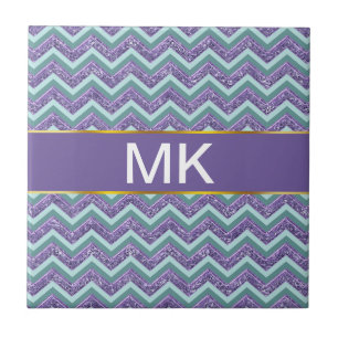 Carreau Motif de verre Amethyst Zigzag