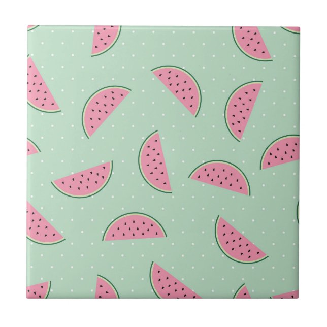 Carreau Motif d'éclaboussure de peinture de fruit tropical (Devant)