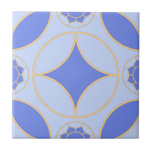Carreau motif déco classique lavande bleue